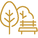 trees and bench icon